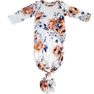 floral Little Miss Dessa knotted gown/sleep sack